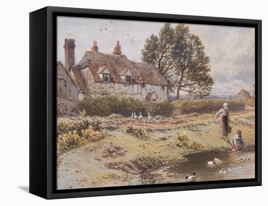 On the Common, Hambledon, Surrey, C.1865-Myles Birket Foster-Framed Premier Image Canvas