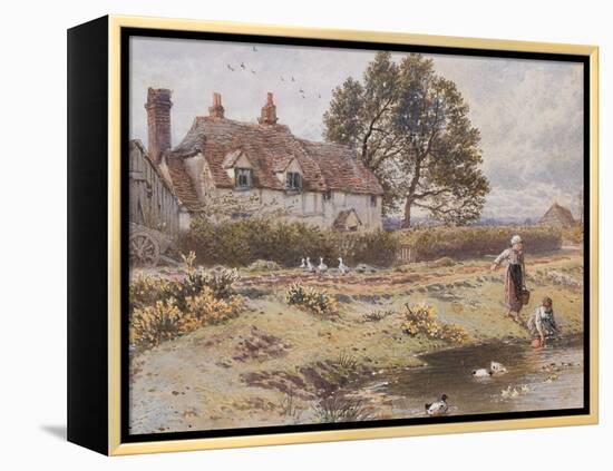 On the Common, Hambledon, Surrey, C.1865-Myles Birket Foster-Framed Premier Image Canvas