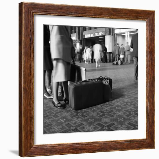 On the Concourse of Centraal Station, Amsterdam, Netherlands, 1963-Michael Walters-Framed Photographic Print