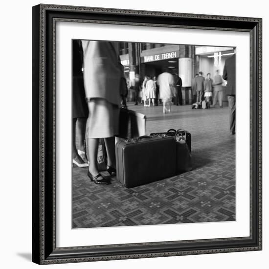 On the Concourse of Centraal Station, Amsterdam, Netherlands, 1963-Michael Walters-Framed Photographic Print