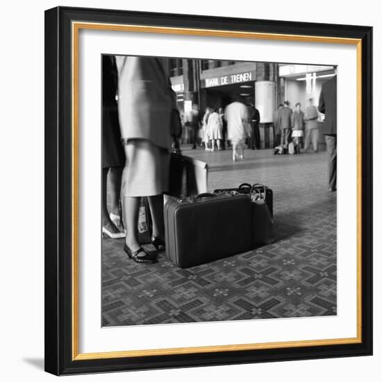 On the Concourse of Centraal Station, Amsterdam, Netherlands, 1963-Michael Walters-Framed Photographic Print