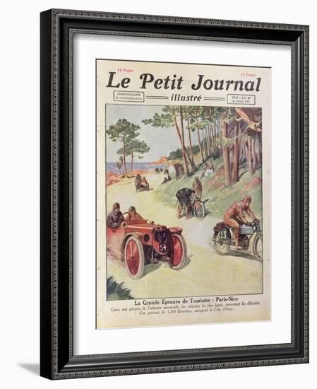 On the Cote D'Azur on the Paris-Nice Race-null-Framed Giclee Print