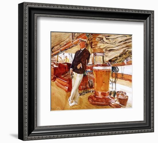 On the Deck of the Yacht Constellation, 1924-John Sargent-Framed Art Print