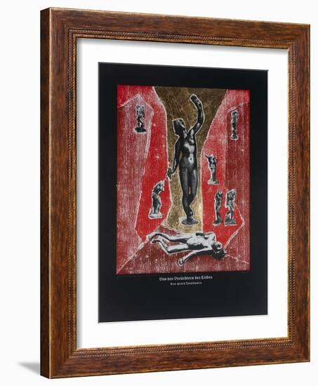 On the Despisers of the Body, Thus Spoke Zarathustra, 2023 (Woodcut and Silkscreen)-Guilherme Pontes-Framed Giclee Print