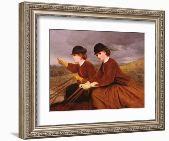 On the Downs - Two Ladies Riding Side-Saddle-James Hayllar-Framed Giclee Print