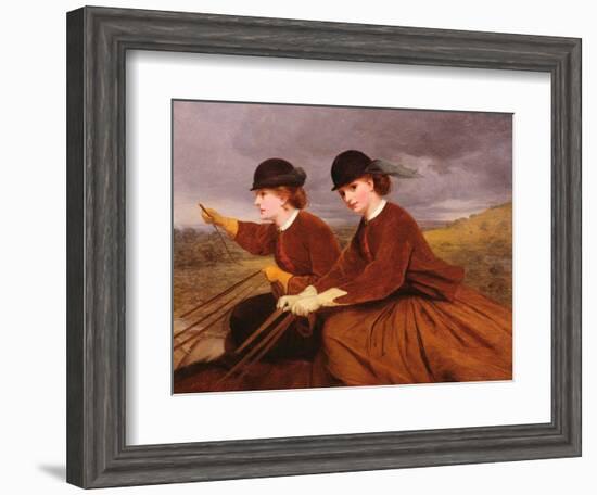 On the Downs - Two Ladies Riding Side-Saddle-James Hayllar-Framed Giclee Print