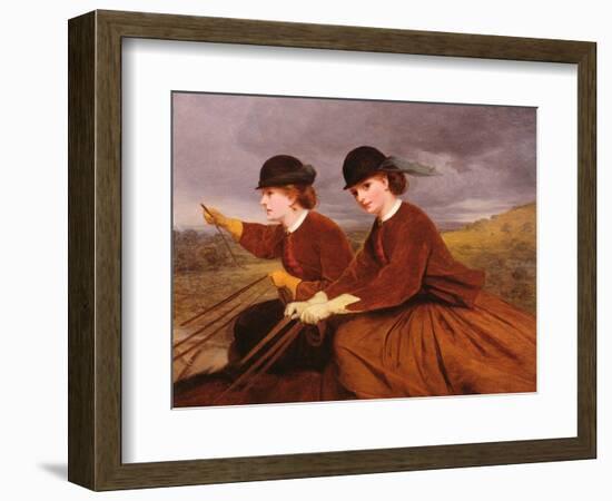 On the Downs - Two Ladies Riding Side-Saddle-James Hayllar-Framed Giclee Print