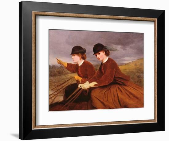 On the Downs - Two Ladies Riding Side-Saddle-James Hayllar-Framed Giclee Print