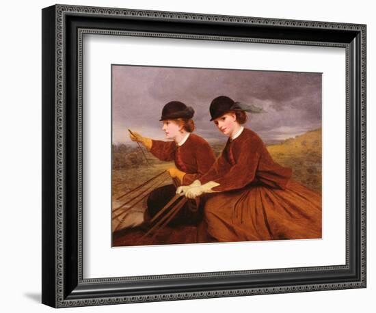 On the Downs - Two Ladies Riding Side-Saddle-James Hayllar-Framed Giclee Print