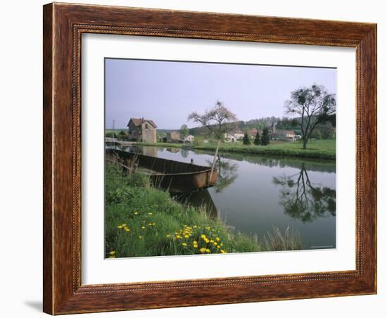 On the Edge of Regneville, Northern Branch of the Canal De L'Est, Meuse, Lorraine, France-Bruno Barbier-Framed Photographic Print