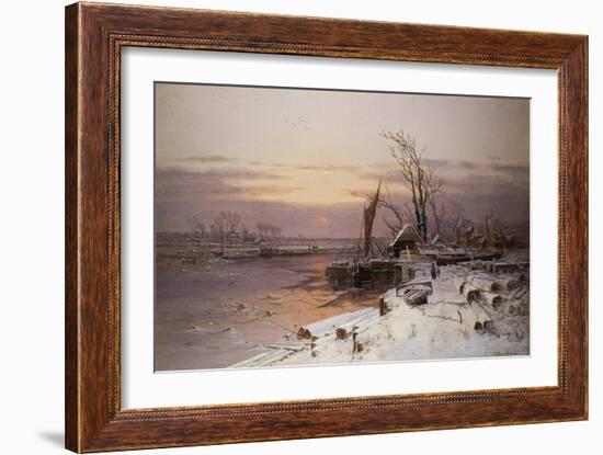 On the Estuary, Near Monmouth-Charles Brooke Branwhite-Framed Giclee Print