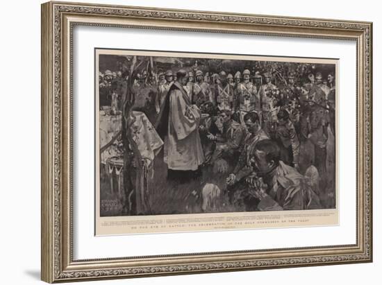On the Eve of Battle, the Celebration of the Holy Communion on the Veldt-Frank Craig-Framed Giclee Print