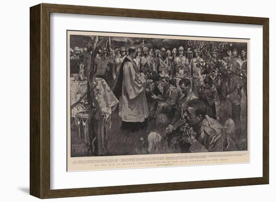 On the Eve of Battle, the Celebration of the Holy Communion on the Veldt-Frank Craig-Framed Giclee Print