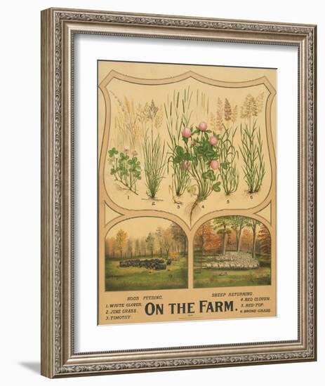 On the Farm, c. 1904-Vintage Reproduction-Framed Art Print