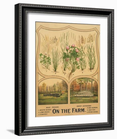 On the Farm, c. 1904-Vintage Reproduction-Framed Art Print