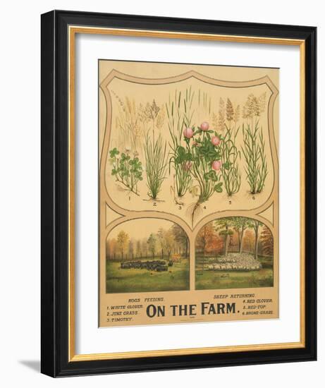 On the Farm, c. 1904-Vintage Reproduction-Framed Art Print