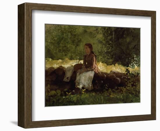 On the Fence-Winslow Homer-Framed Giclee Print