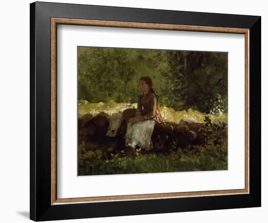 On the Fence-Winslow Homer-Framed Giclee Print