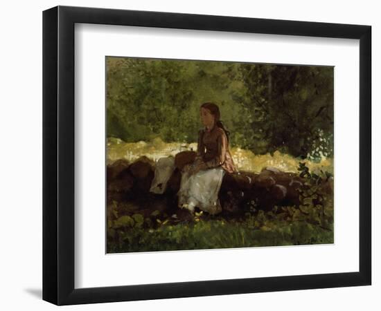 On the Fence-Winslow Homer-Framed Giclee Print