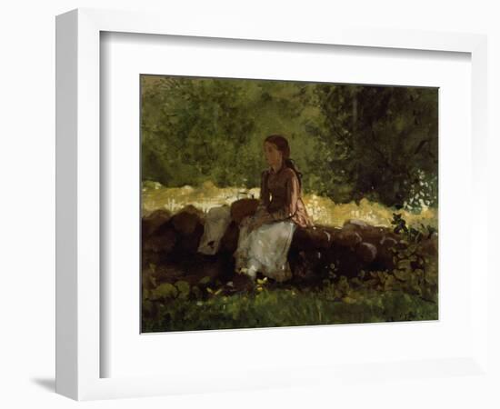 On the Fence-Winslow Homer-Framed Giclee Print