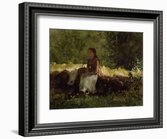 On the Fence-Winslow Homer-Framed Giclee Print