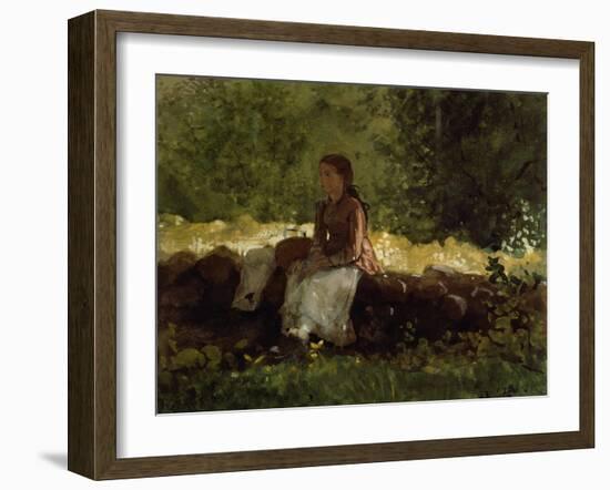 On the Fence-Winslow Homer-Framed Giclee Print