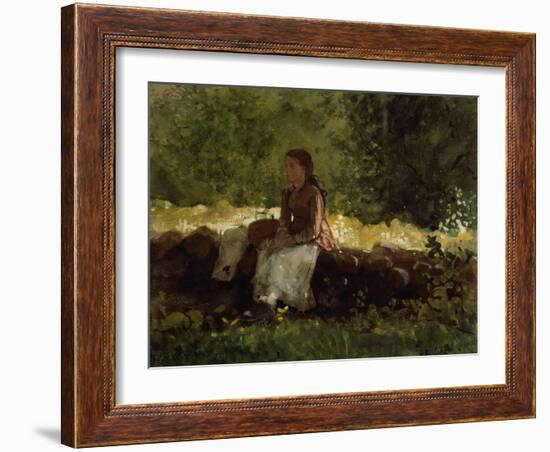 On the Fence-Winslow Homer-Framed Giclee Print