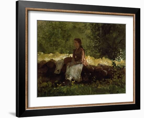 On the Fence-Winslow Homer-Framed Giclee Print