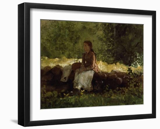 On the Fence-Winslow Homer-Framed Giclee Print