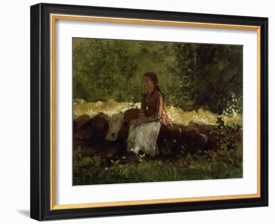 On the Fence-Winslow Homer-Framed Giclee Print