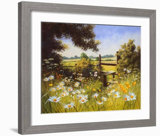 On the Footpath-Unknown Unknown-Framed Art Print