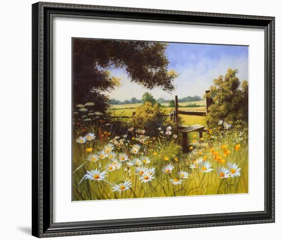 On the Footpath-Unknown Unknown-Framed Art Print