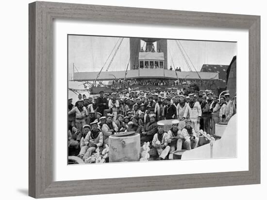 On the Forecastle of HMS Royal Sovereign, 1895-Gregory & Co-Framed Giclee Print