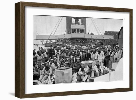 On the Forecastle of HMS Royal Sovereign, 1895-Gregory & Co-Framed Giclee Print