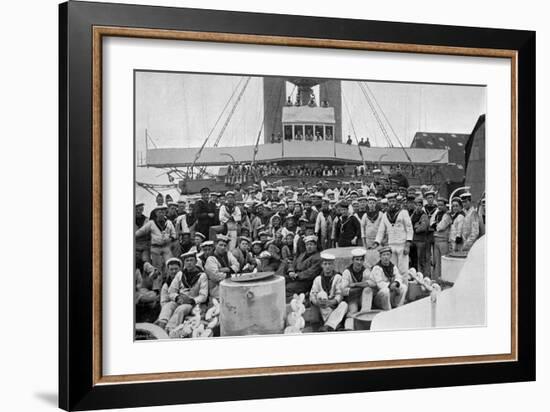 On the Forecastle of HMS Royal Sovereign, 1895-Gregory & Co-Framed Giclee Print