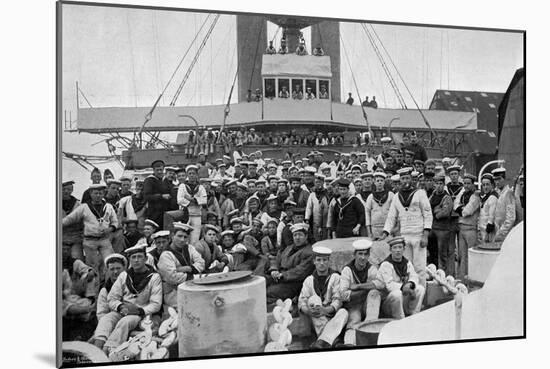 On the Forecastle of HMS Royal Sovereign, 1895-Gregory & Co-Mounted Giclee Print