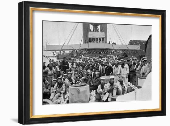 On the Forecastle of HMS Royal Sovereign, 1895-Gregory & Co-Framed Giclee Print