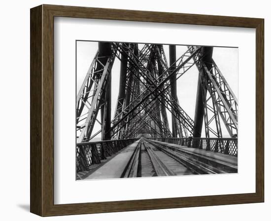 On the Forth Bridge, C.1890--Framed Photographic Print