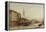 On the Grand Canal, Venice - An Evening View-William Callow-Framed Premier Image Canvas