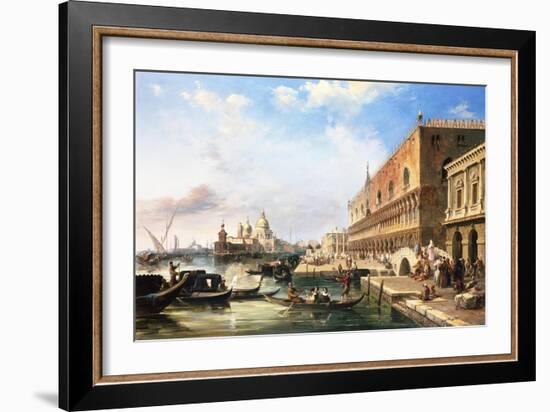 On the Grand Canal, Venice, Italy-Edward Pritchett-Framed Giclee Print