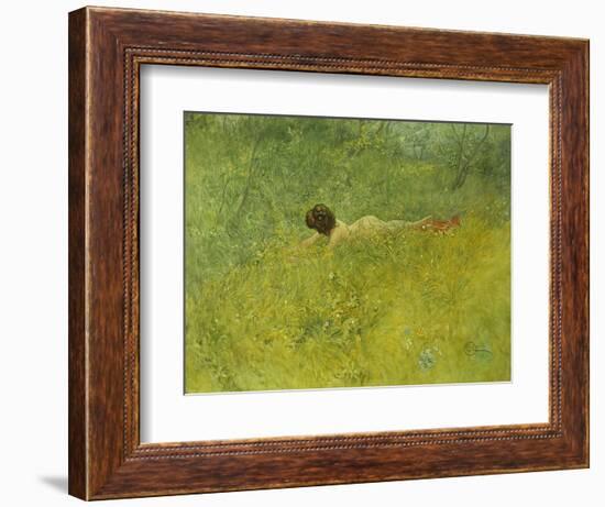 On the Grass; I Grongraset, 1902-Carl Larsson-Framed Giclee Print