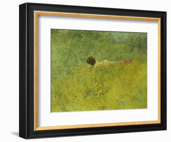 On the Grass; I Grongraset, 1902-Carl Larsson-Framed Giclee Print