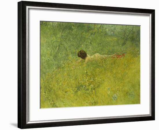 On the Grass; I Grongraset, 1902-Carl Larsson-Framed Giclee Print