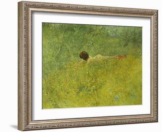 On the Grass; I Grongraset, 1902-Carl Larsson-Framed Giclee Print