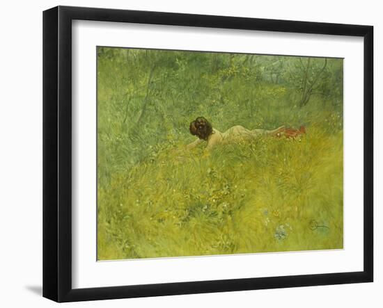 On the Grass; I Grongraset, 1902-Carl Larsson-Framed Giclee Print