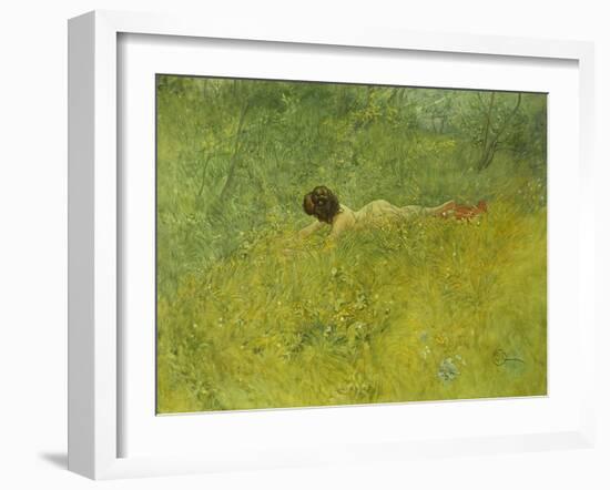 On the Grass; I Grongraset, 1902-Carl Larsson-Framed Giclee Print