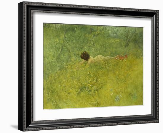 On the Grass; I Grongraset, 1902-Carl Larsson-Framed Giclee Print