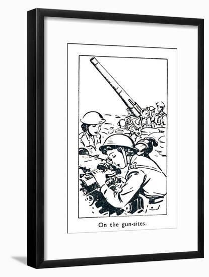 'On the gun-sites', 1940-Unknown-Framed Giclee Print