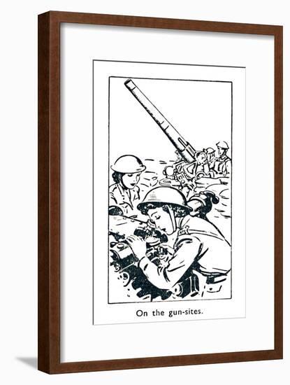 'On the gun-sites', 1940-Unknown-Framed Giclee Print