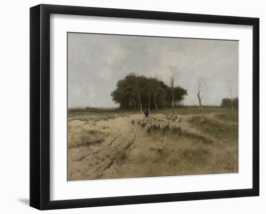 On the Heath Near Laren-Anton Mauve-Framed Art Print